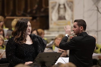 Il soprano Monica Paciolla e il direttore Nicola Petruzzella